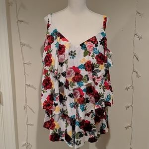 Plus Size Floral Swim Top